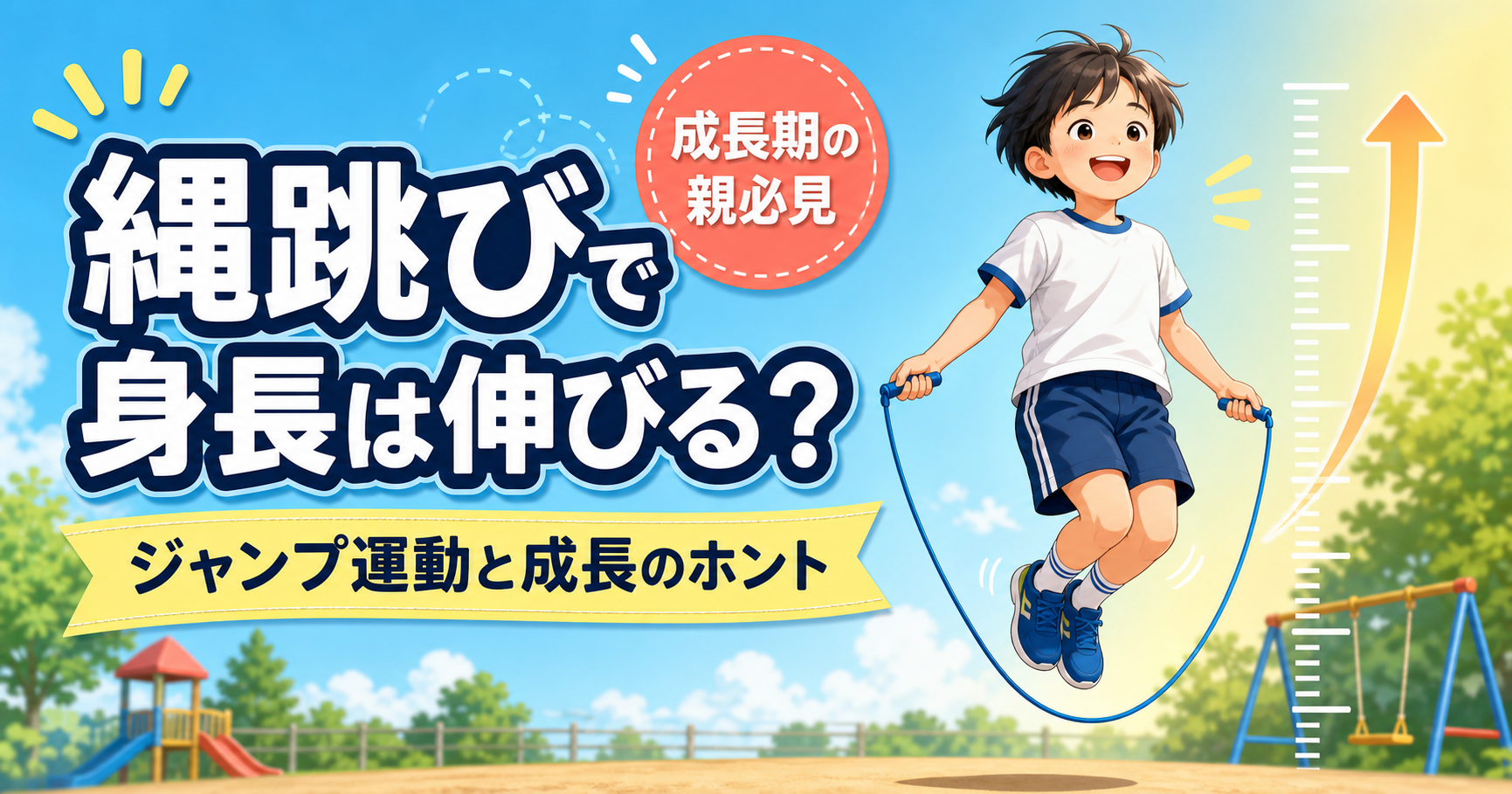 縄跳びで身長は伸びる?ジャンプ運動と成長の関係